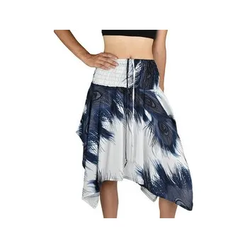 Dámská sukně Sukně krátká TUNDE, šedo - bílá, paví pera