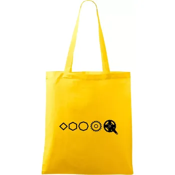 Evoluce pedály - Taška bavlněná - 42 x 38 cm ( Žlutá )