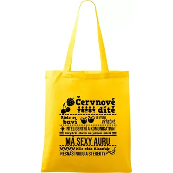 Narozeniny červen - Taška bavlněná - 42 x 38 cm ( Žlutá )