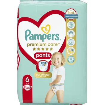 Plenkové kalhoty Pampers Premium Care Pants Plenkové Kalhotky, velikost 6, 42 ks, 15 kg+