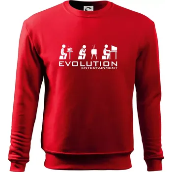 Pánská mikina Evoluce zábavy - Mikina Essential pánská - 3XL ( Červená )