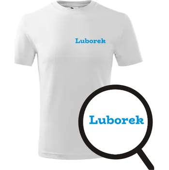 Bílé dětské tričko Luborek - dětské tričko se jménem - barva bílá - velikost 10let