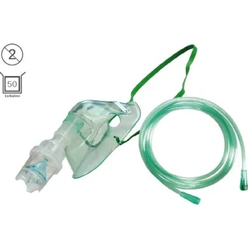 Defibrilátor Nebulizér s kyslíkovou maskou a hadičkou pro dospělé (50ks)