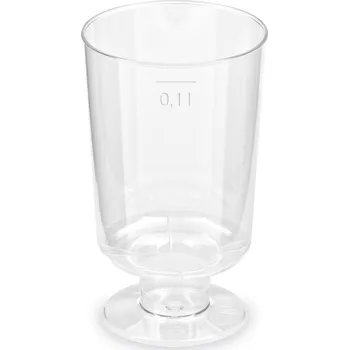 Jednorázové nádobí Kelímek 100ml krystal na stopce 15ks