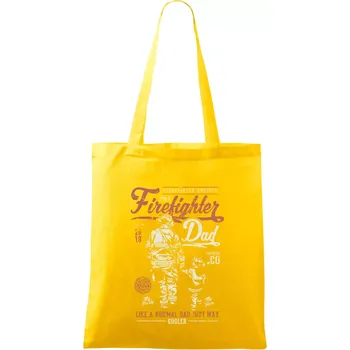Firefighter Dad - Taška bavlněná - 42 x 38 cm ( Žlutá )