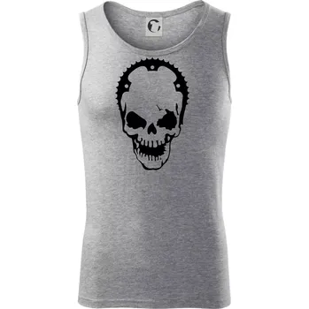 Rozeta lebka - Tílko pánské Core - L ( Tmavě šedý melír )
