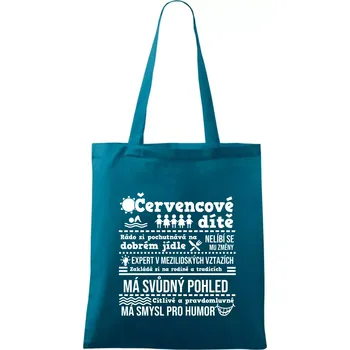 Narozeniny červenec - Taška bavlněná - 42 x 38 cm ( Petrolejová )