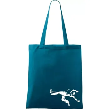 Capoeira velký - Taška bavlněná - 42 x 38 cm ( Petrolejová )