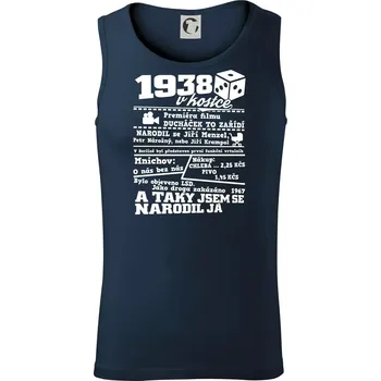 1938 v kostce - Tílko pánské Core - 2XL ( Námořní modrá (velmi tmavá - téměř černá) )