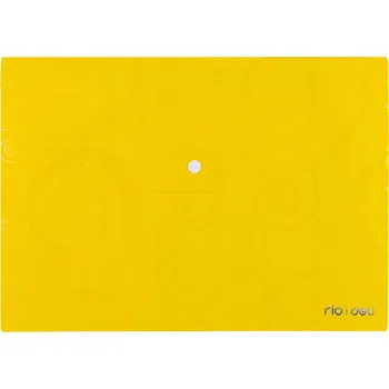 Žlutá obálková složka A4 na patentku DELI školní kancelářská vodorovná