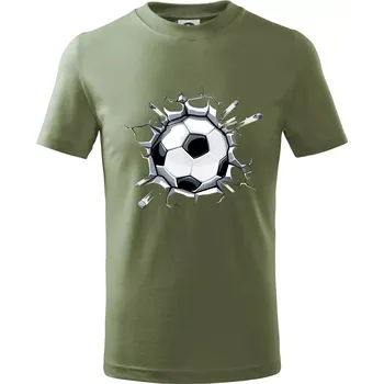 Fotbalový míč v triku - Tričko dětské bavlněné - 98 cm / 2 roky ( Khaki )