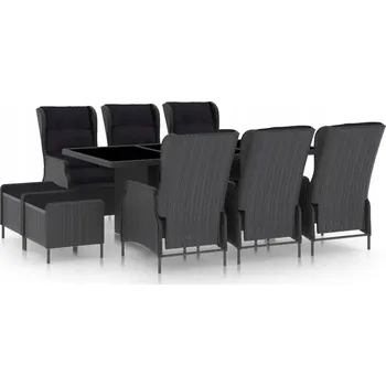 Ratanová zahradní souprava VidaXL šedá, 6 ks