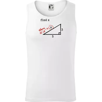 Find X - geometrie - Tílko pánské Core - S ( Bílá )