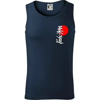 Judo Japan vlajka - Tílko pánské Core - L ( Námořní modrá (velmi tmavá - téměř černá) )