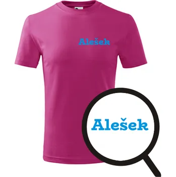 Chlapecké oblečení Purpurové dětské tričko Alešek - dětské tričko se jménem - barva purpurová - velikost 8let