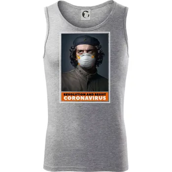 Corona Revolution and resist - Tílko pánské Core - XL ( Tmavě šedý melír )