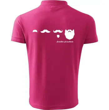 Pánská košile Evolution mustache - Polokošile pánská Pique Polo 203 - 3XL ( Purpurová )