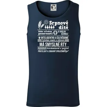 Narozeniny srpen - Tílko pánské Core - S ( Námořní modrá (velmi tmavá - téměř černá) )