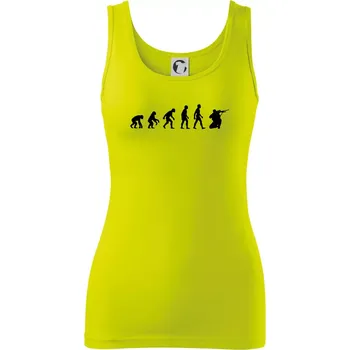 Dámské tričko Evoluce vojáka - sniper - Dámské tílko - 2XL ( Limetková )
