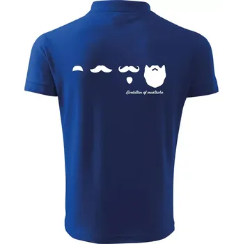 Pánská košile Evolution mustache - Polokošile pánská Pique Polo 203 - S ( Královská modrá )