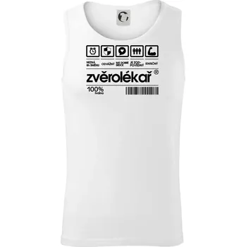 Čárový kód zvěrolékař - Tílko pánské Core - 2XL ( Bílá )