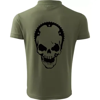 Pánská košile Rozeta lebka - Polokošile pánská Pique Polo 203 - S ( Khaki )