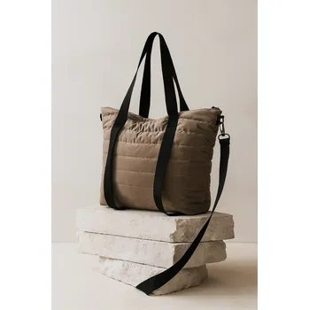 Městský batoh Taška Rains Tote Bag Quilted Velvet Taupe 1379 33