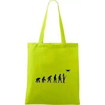 Dron evoluce - Taška bavlněná - 42 x 38 cm ( Limetková )