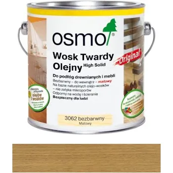 Olej na dřevo OSMO 3062 tvrdý vosk olejový vosk bezbarvý mat 3 L