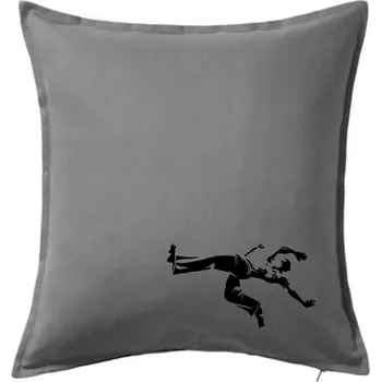 Polštář Capoeira velký - Polštář 50x50 - 50x50 - Včetně výplně ( Tmavě šedý melír )