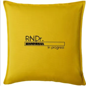 Polštář In progress titul RNDr. doktor / doktorka přírodních věd - Polštář 50x50 - 50x50 - Pouze potah ( Žlutá )
