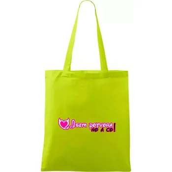 Jsem potvora, no a co! - Taška bavlněná - 42 x 38 cm ( Limetková )