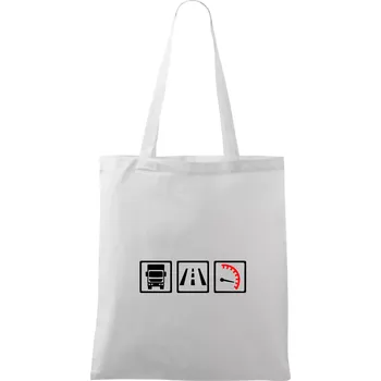 Kamion trio - Taška bavlněná - 42 x 38 cm ( Bílá )