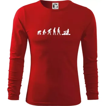 Pánské oblečení Evoluce veslování 1 človek - Triko s dlouhým rukávem FIT-T long sleeve - M ( Červená )
