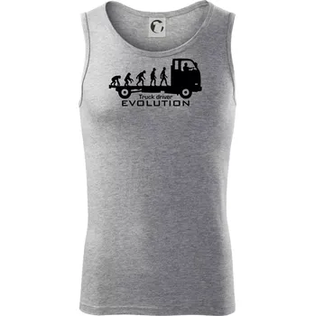 Truck driver evolution - Tílko pánské Core - M ( Tmavě šedý melír )