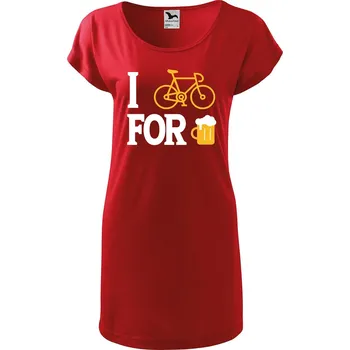 Dámské tričko DOBRÝ TRIKO Dámské tričko/šaty For beer Velikost: L, Barva: Červená