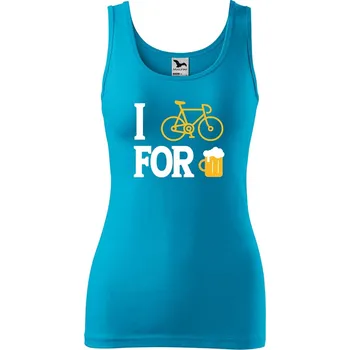 DOBRÝ TRIKO Dámské tílko s potiskem For beer Velikost: XL, Barva: Tyrkysová