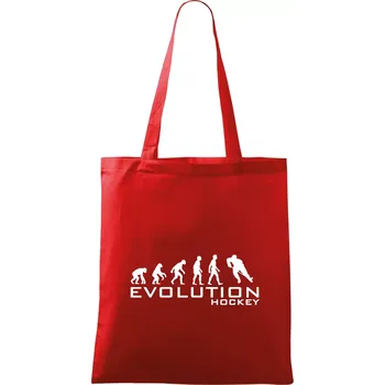 Nákupní taška Evoluce Hockey - hráč - Taška bavlněná - 42 x 38 cm ( Červená )