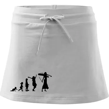 Dámská sukně Evoluce cellistka - Sportovní sukně - two in one - L ( Bílá )