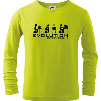 Dětská móda Evoluce zábavy - Triko dětské Long Sleeve - 122 cm/6 let ( Limetková )