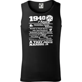 1940 v kostce - Tílko pánské Core - L ( Černá )