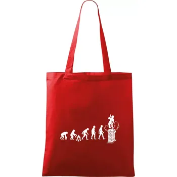 Evoluce kominík - Taška bavlněná - 42 x 38 cm ( Červená )