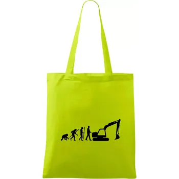 Evoluce bagr velký - Taška bavlněná - 42 x 38 cm ( Limetková )
