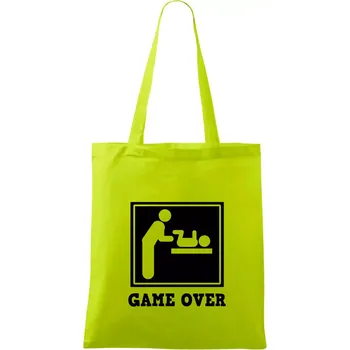 Game over miminko - Taška bavlněná - 42 x 38 cm ( Limetková )