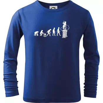 Chlapecké tričko Evoluce kominík - Triko dětské Long Sleeve - 146 cm/10 let ( Královská modrá )