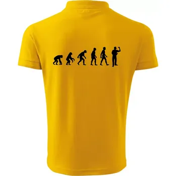 Pánská košile Evoluce šipky - Polokošile pánská Pique Polo 203 - 4XL ( Žlutá )