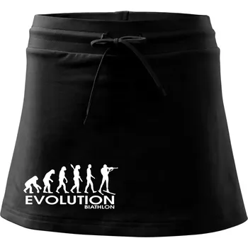 Dámská sukně Evoluce biatlonu Biathlon - Sportovní sukně - two in one - XL ( Černá )