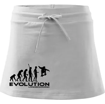 Dámská sukně Evoluce longboard jump - Sportovní sukně - two in one - S ( Bílá )