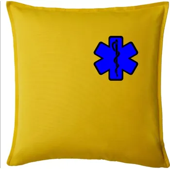 Polštář Rescue - Hvězda na prsu + nápis na zádech - Polštář 50x50 - 50x50 - Pouze potah ( Žlutá )