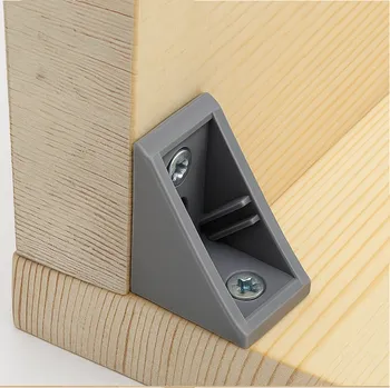 Nábytkové kování Interex Spojovací úhelník PVC velký / Šedý